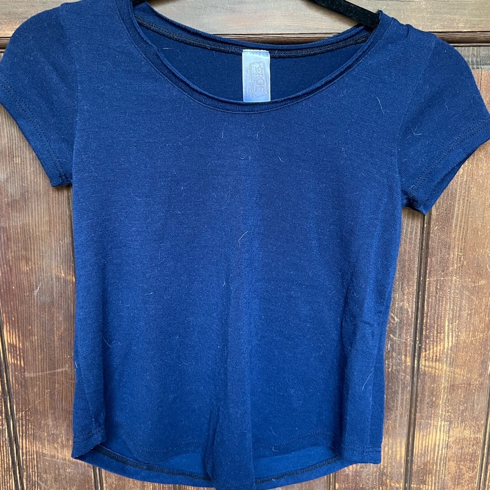 Girls Boutique Brand Erge Navy Short Sleeve Top, size M (10/12)